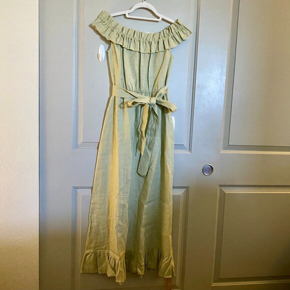 Reformation Sycamore Linen Dress in Dried Herbs Size XS - Picture 3 of 7